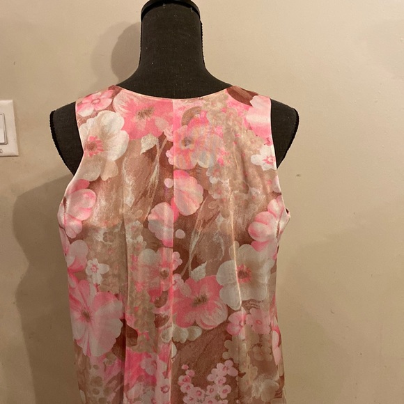 Vintage Peri Ann long floral lingerie 2 piece set size M - Picture 14 of 17